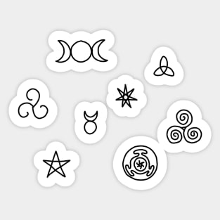 Wiccan Symbols Sticker